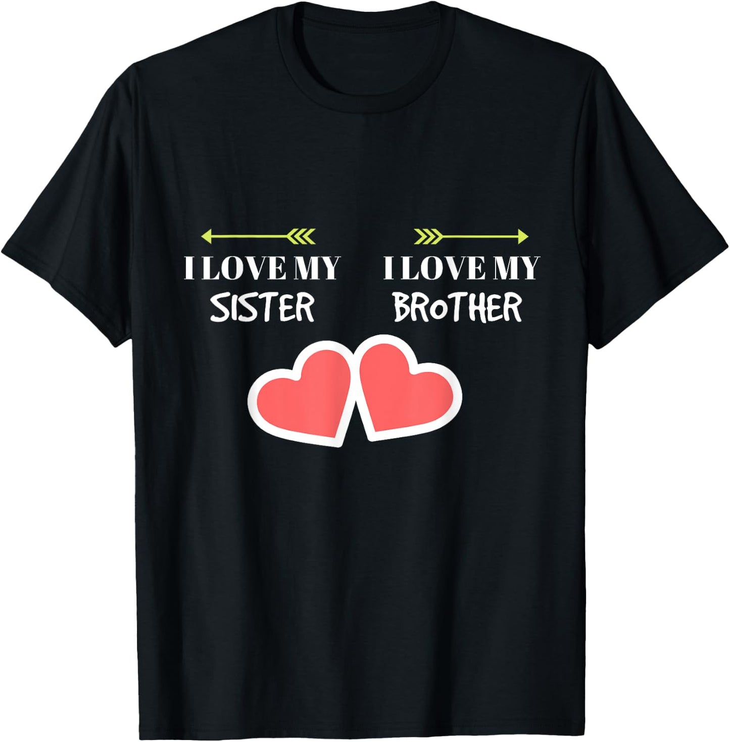 Getalong - I Love My Sister, I Love My Brother T-Shirt - T-Shirt | Black