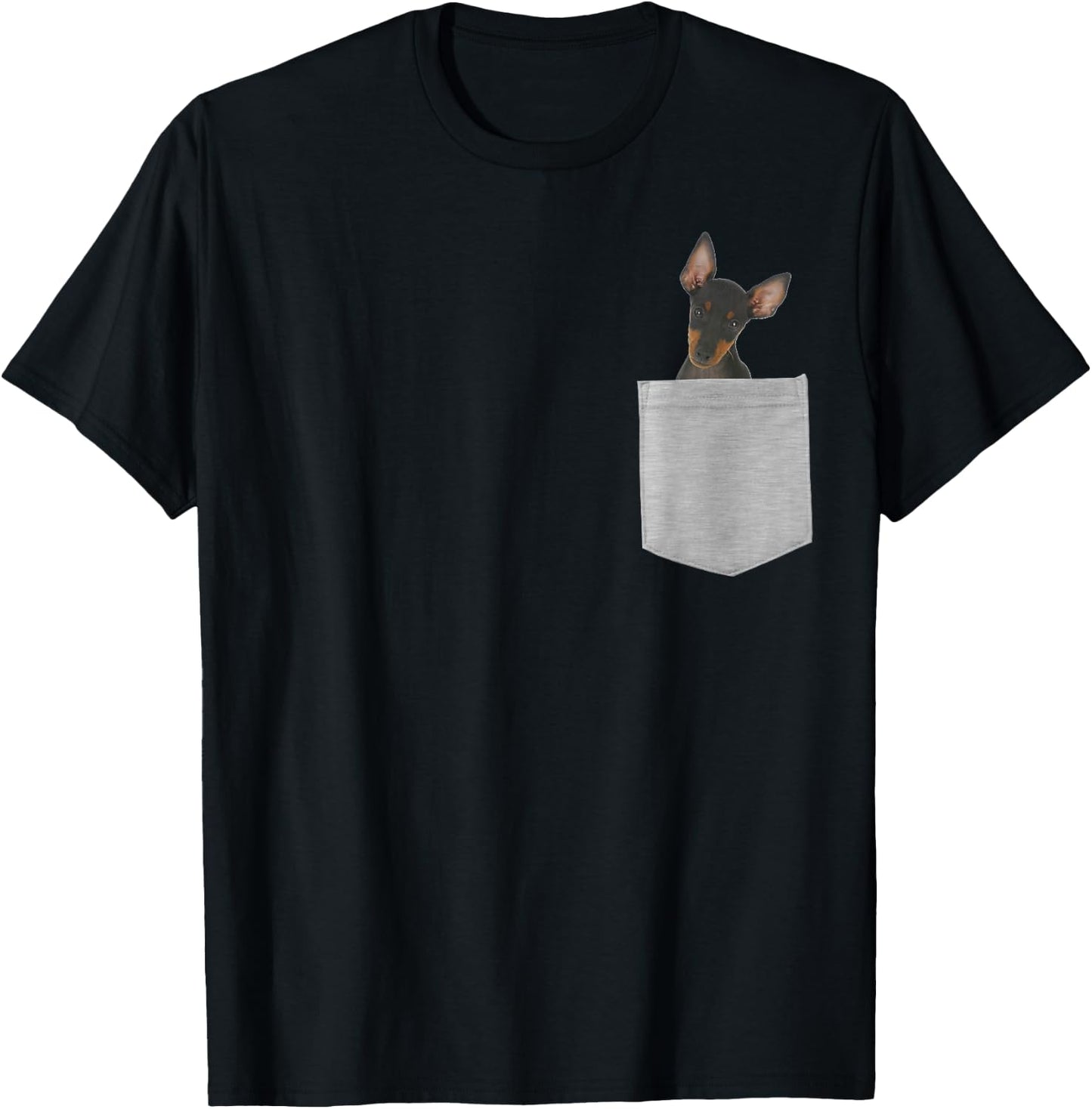 Dog in Your Pocket Manchester Terrier T-Shirt - T-Shirt | Black
