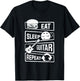 Eat Sleep Guitar Repeat - Guitarist Gift Guitar Lovers T-Shirt - T-Shirt | Black