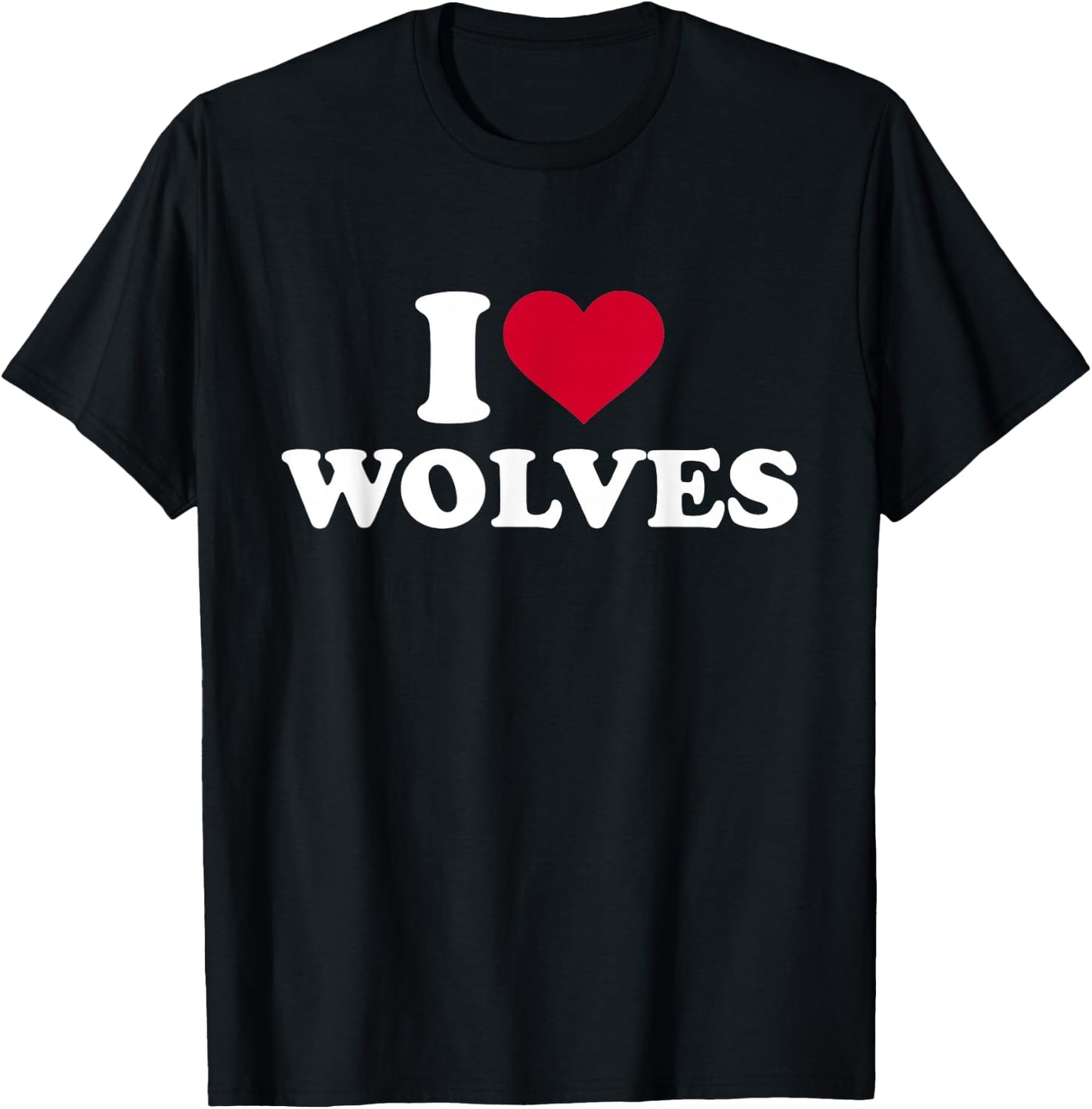 I love wolves T-Shirt - T-Shirt | Black