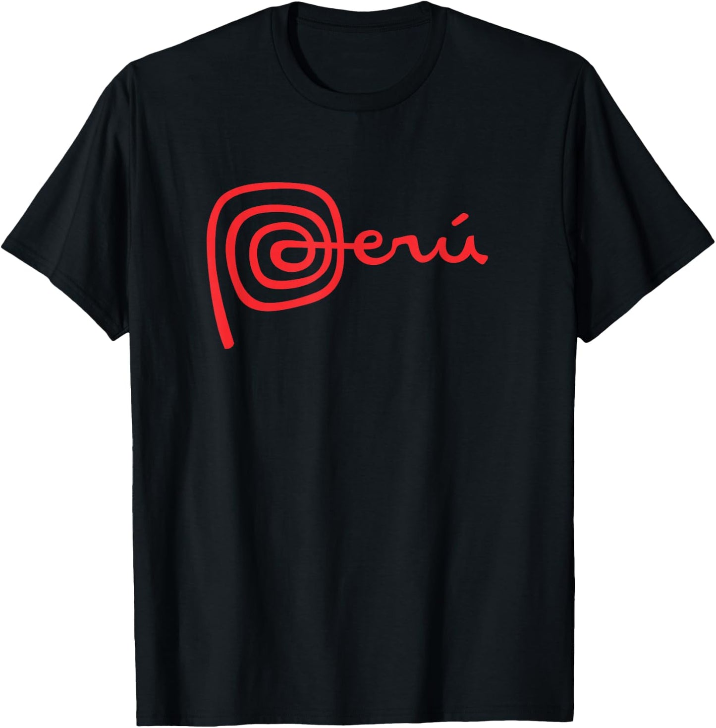 Peruvian Logo Marca Peru Nazca Lines T-Shirt - T-Shirt | Black