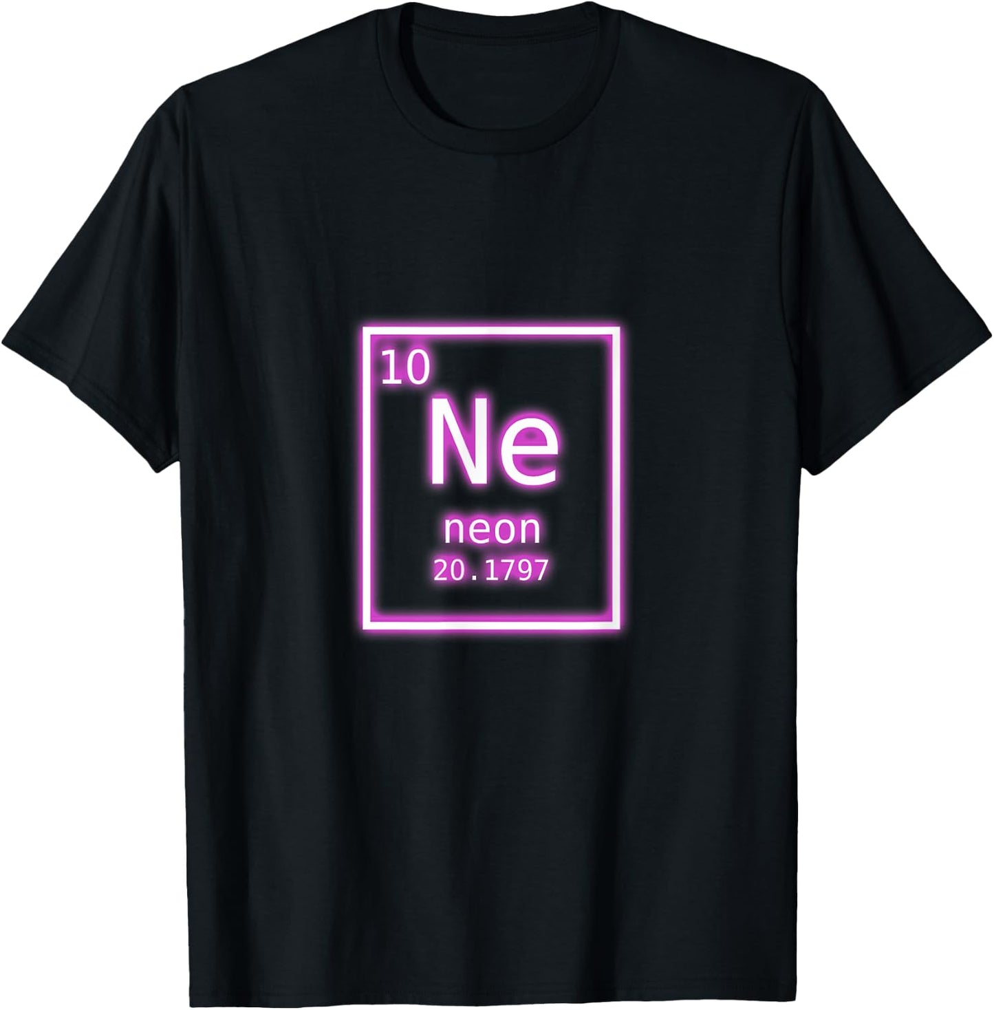 Neon Element Purple Periodic Table Chemistry Nerd Science T-Shirt - T-Shirt | Black