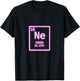 Neon Element Purple Periodic Table Chemistry Nerd Science T-Shirt - T-Shirt | Black