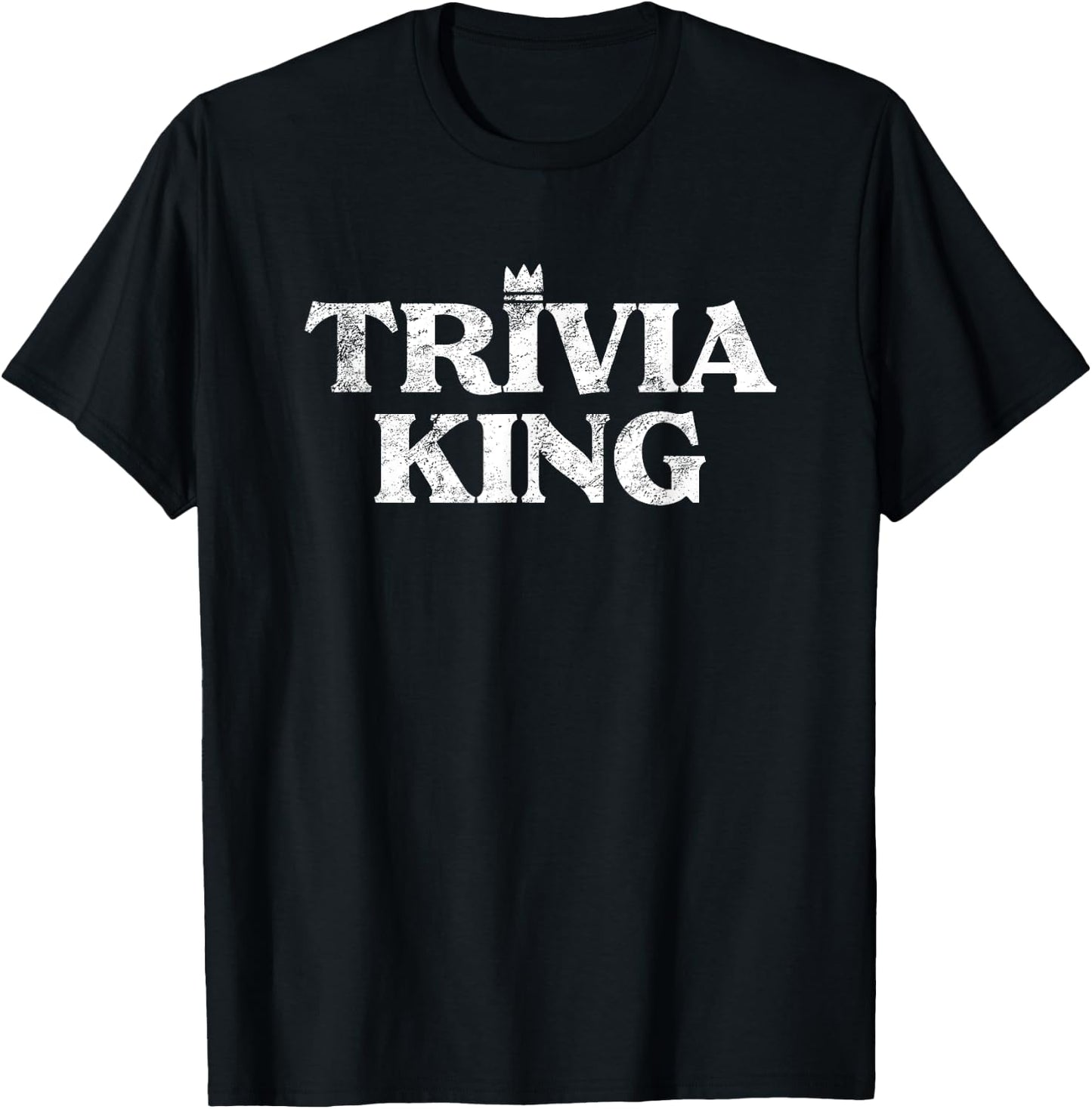 Trivia King Guys Trivia Night Winner Game Prize for Champ T-Shirt - T-Shirt | Black