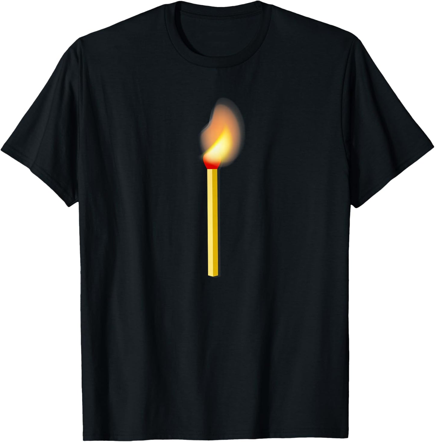 Struck match burning fire T-Shirt - T-Shirt | Black