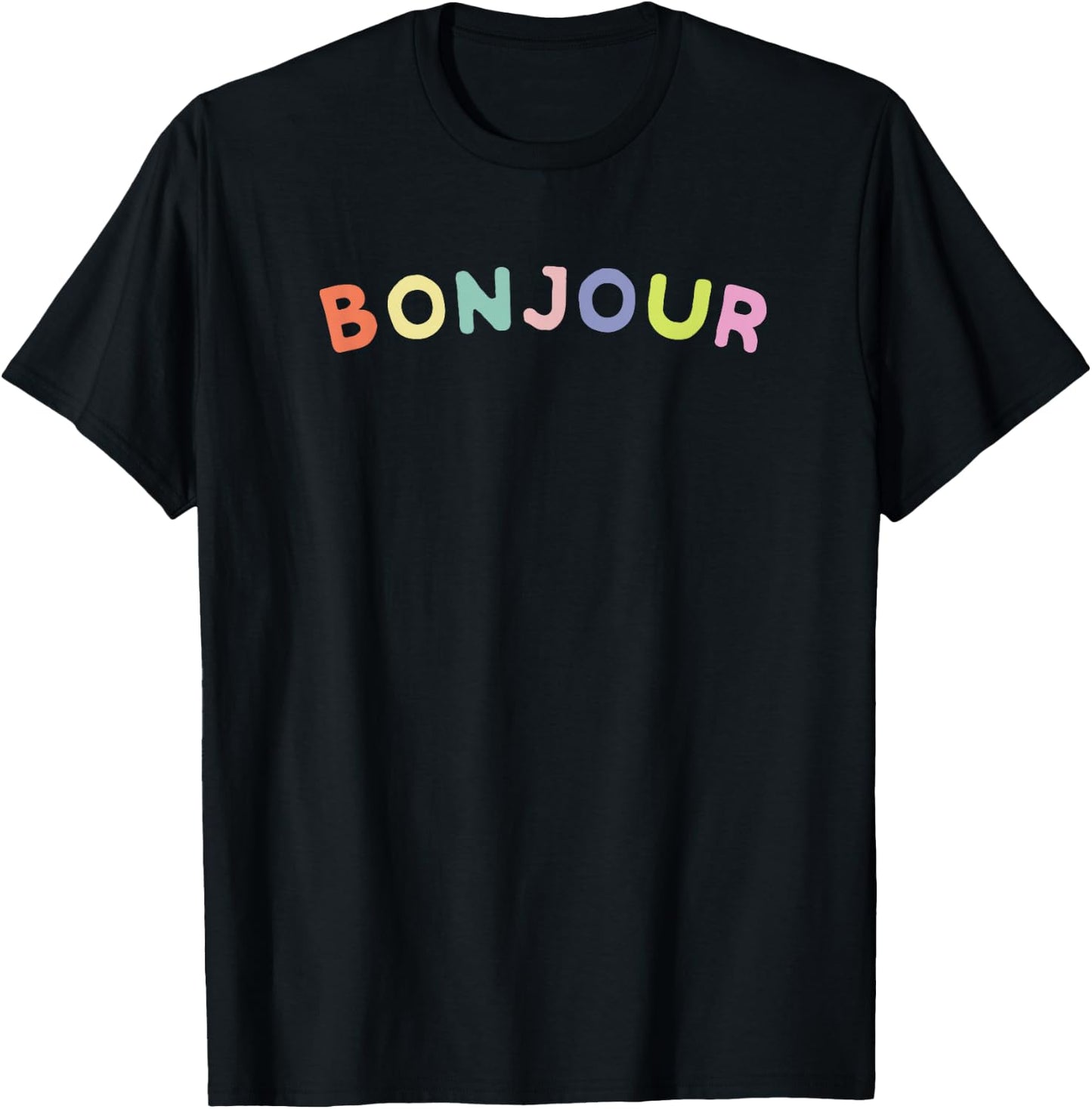 French Bonjour Gift , souvenir , women, kids T-Shirt - T-Shirt | Black