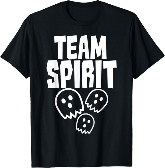 Funny Ghost Pun - Team Spirit - Halloween T-Shirt - T-Shirt | Black