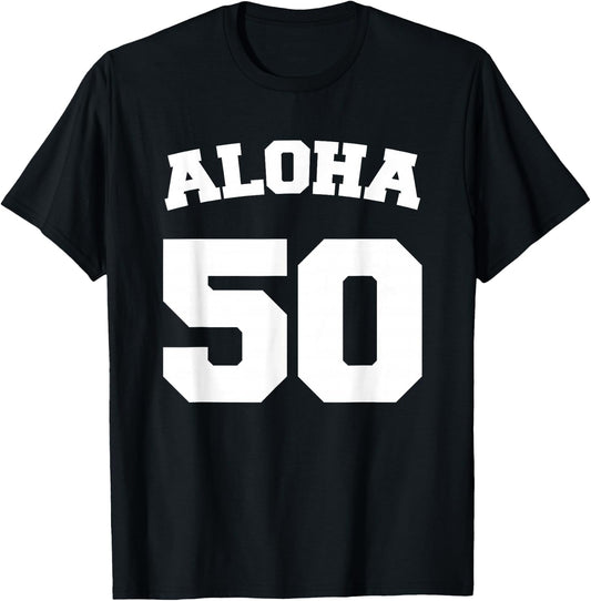 Aloha Hawaii 50th State T-Shirt - T-Shirt | Black