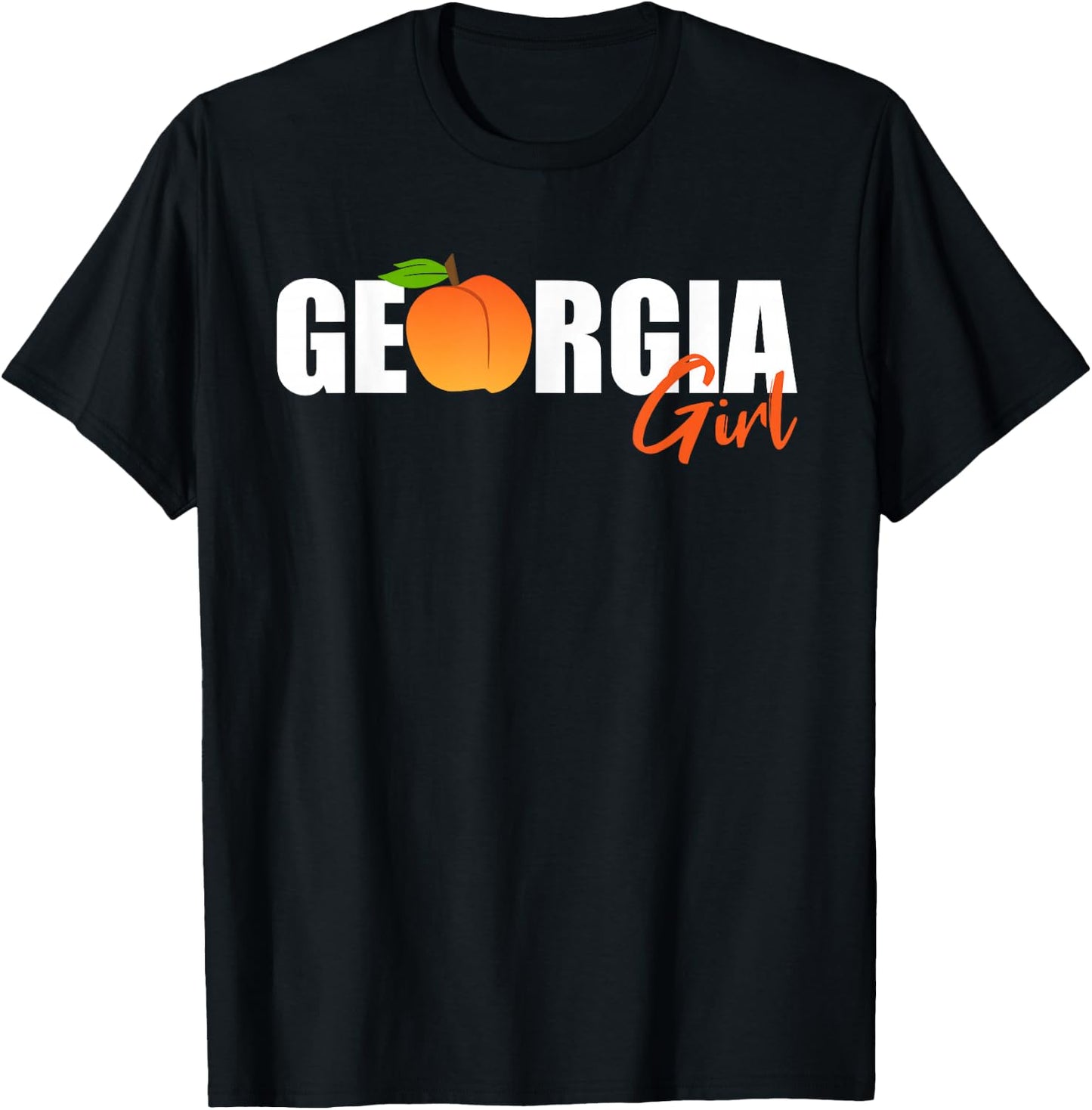 Georgia Girl-Georgia Peach-State Of Georgia T-Shirt - T-Shirt | Black