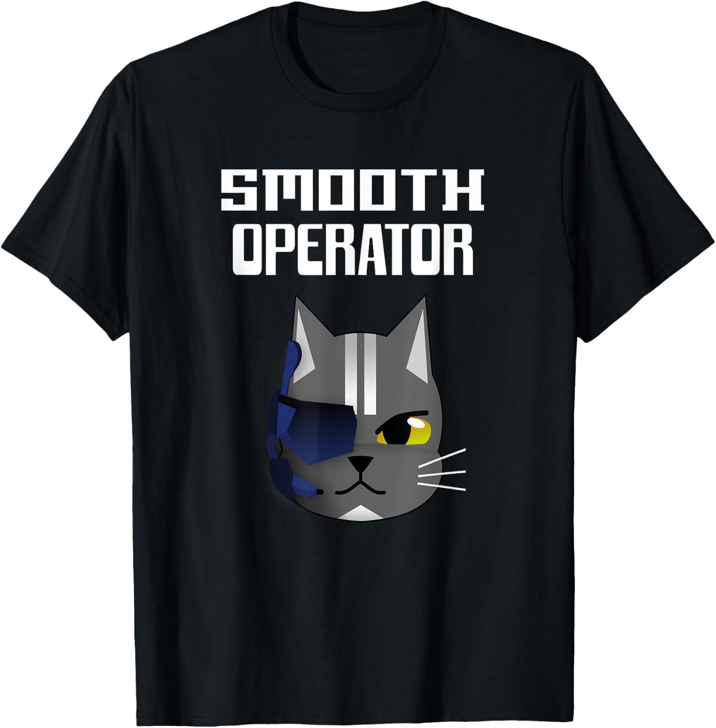 Funny Cat ; Smooth Operator Cat Shirt for Cat Lovers Women Kids T-Shirt - T-Shirt | Black
