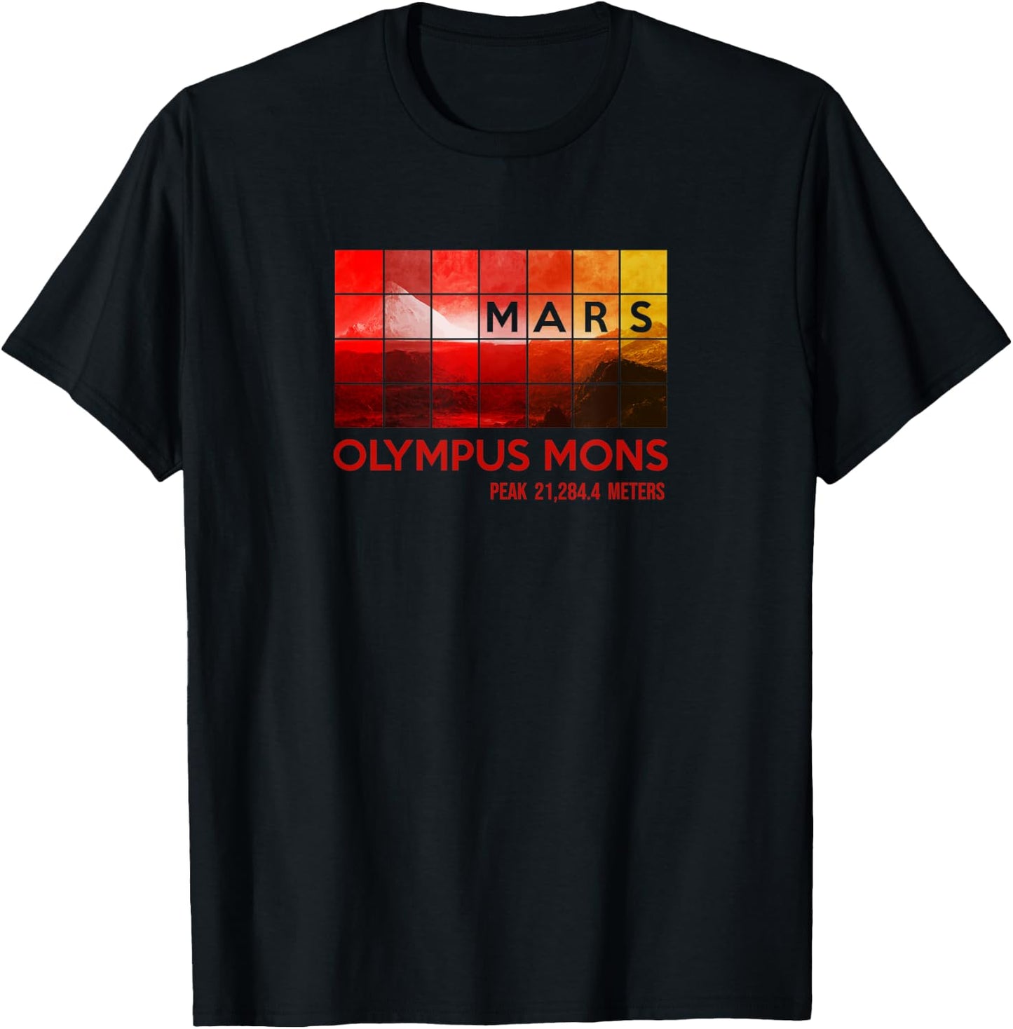 MARS Mission Olympus Mons Space Travel Astronomy T-Shirt - T-Shirt | Black