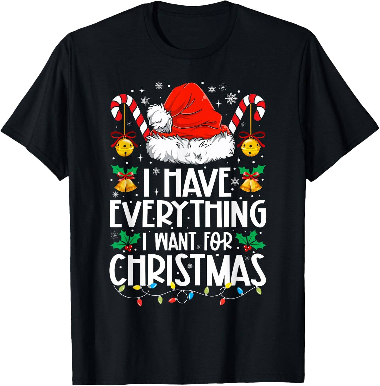 I Have Everything I Want For Christmas Its Me I'm Everything T-Shirt - T-Shirt | Black