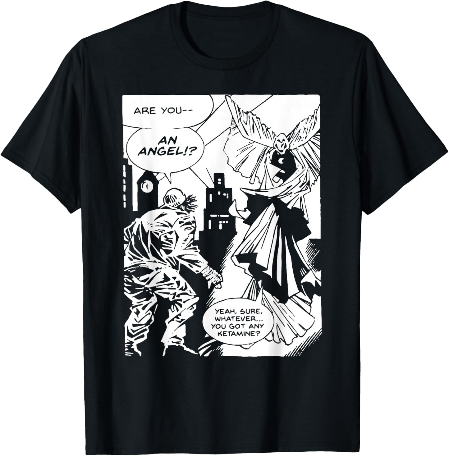 Meme Ketamine Horse Ketamine Angel T-Shirt - T-Shirt | Black