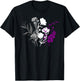 Asexual Pride Elegant Flowers with Ace Flag T-Shirt - T-Shirt | Black