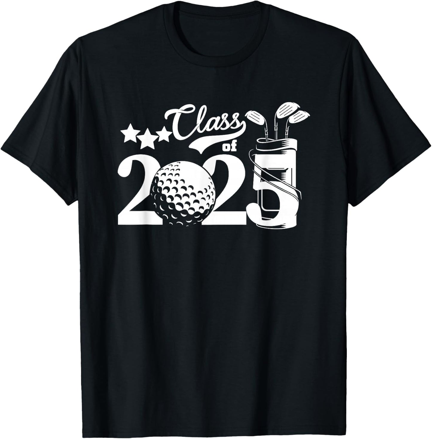 Class of 2025 Graduation Senior 2025 Golfer Golf Player 2025 T-Shirt - T-Shirt | Black