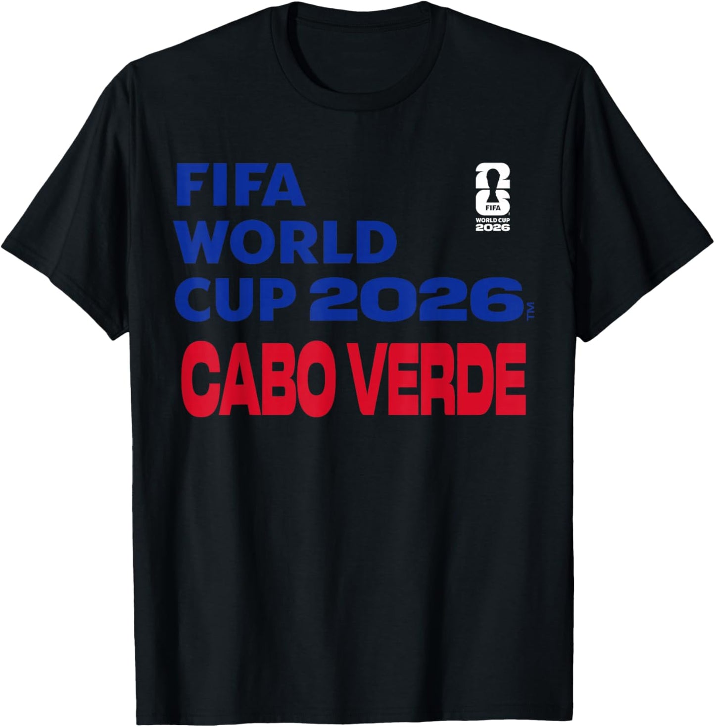 FIFA World CUP26 Cabo Verde Block Letters T-Shirt - T-Shirt | Black