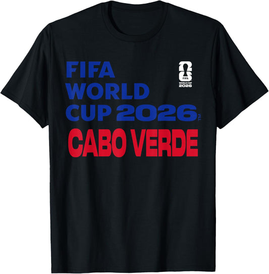FIFA World CUP26 Cabo Verde Block Letters T-Shirt - T-Shirt | Black