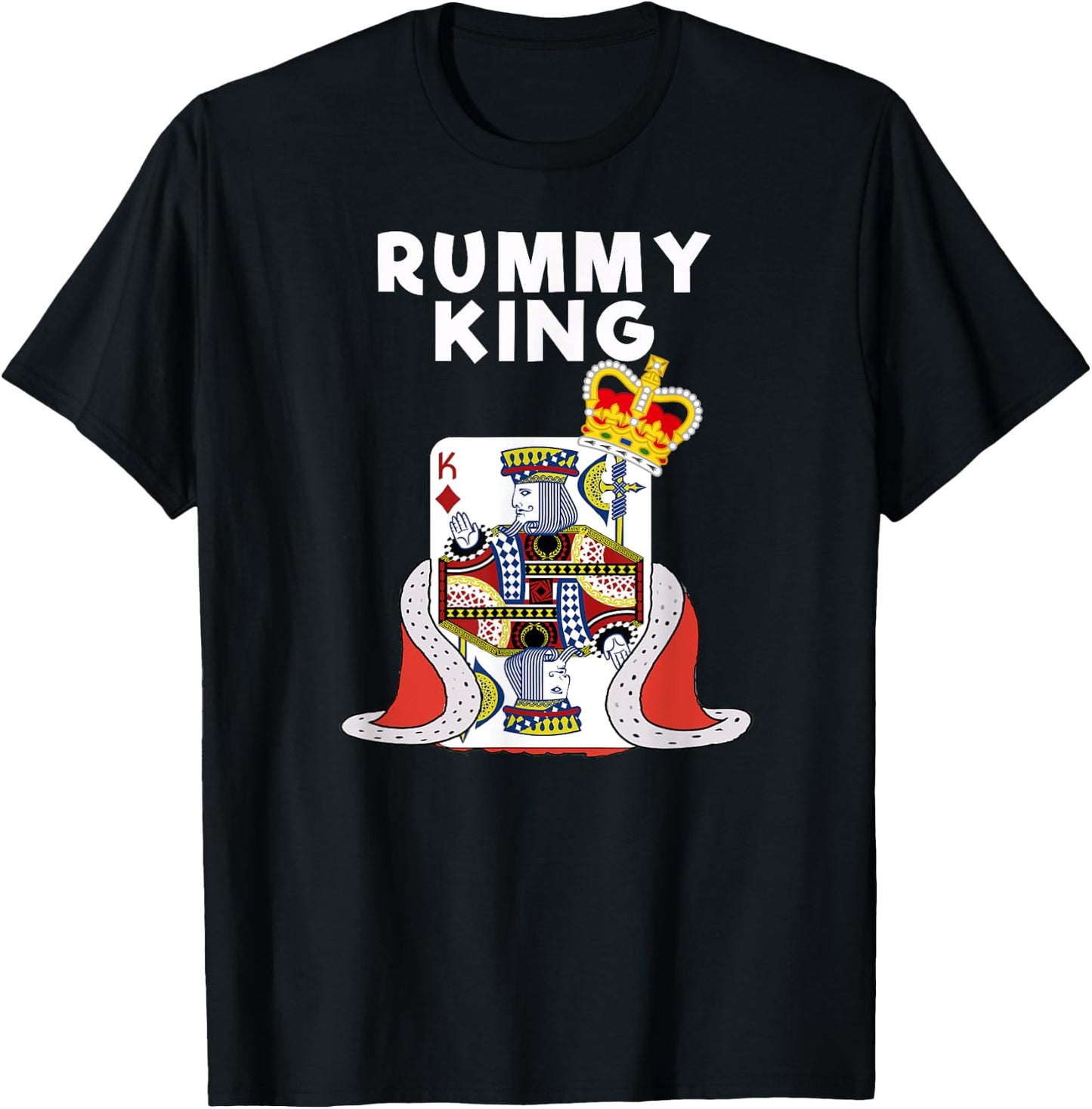 Rummy - Funny Rummy Card Game King T-Shirt - T-Shirt | Black