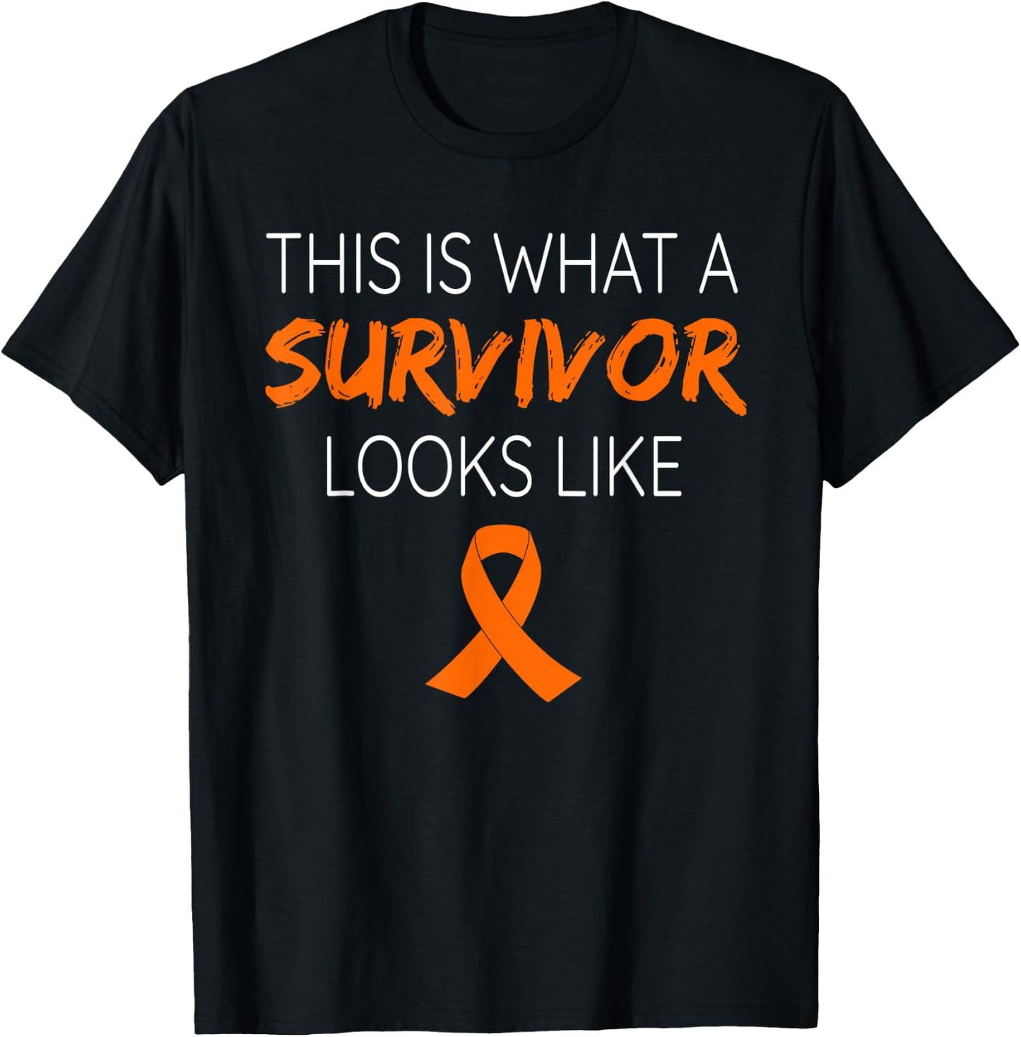 This Is What A Survivor Looks Like Leukemia Awareness T-Shirt - T-Shirt | Black