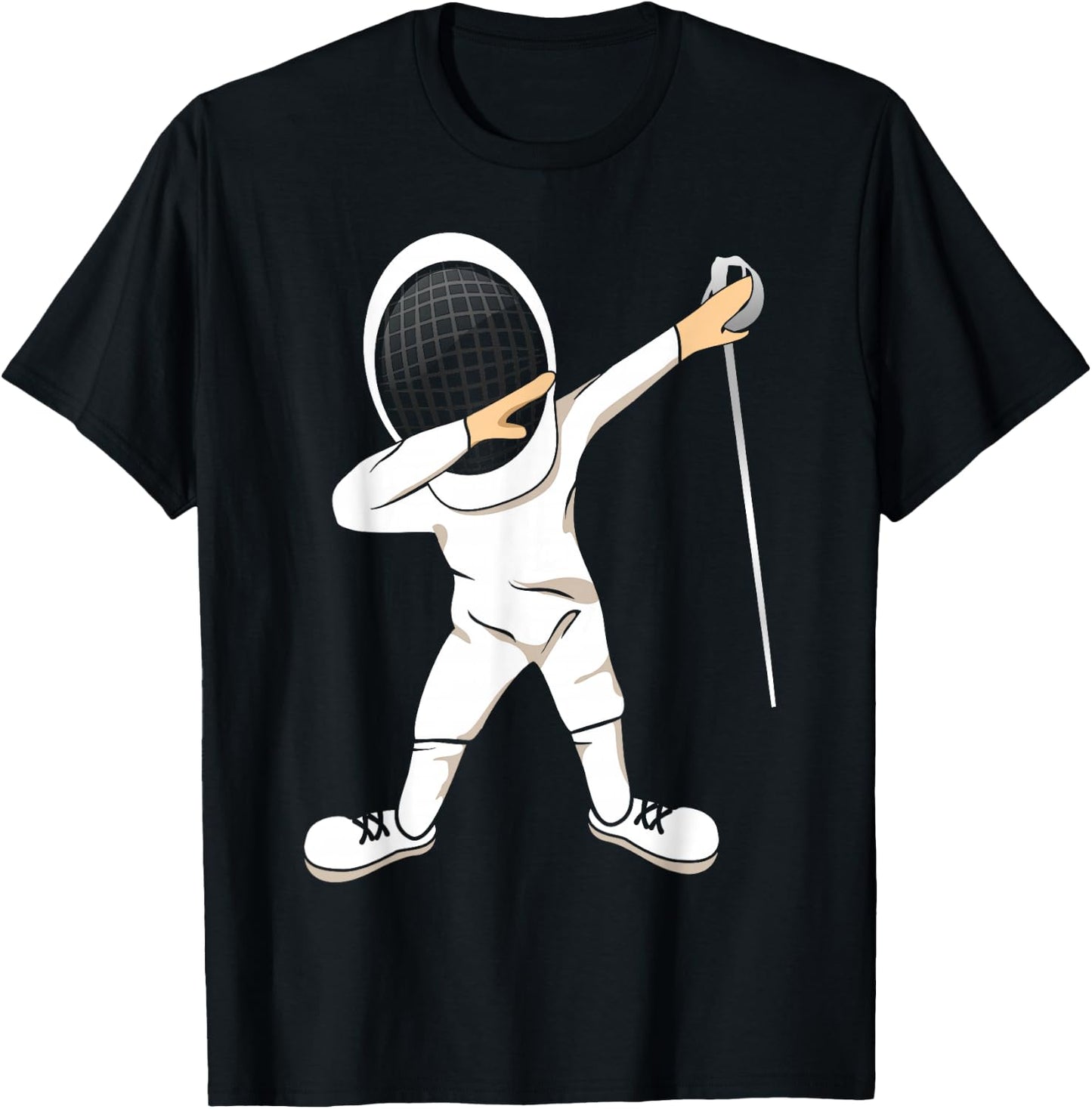 Funny Dabbing Fencing Sports MM T-Shirt - T-Shirt | Black