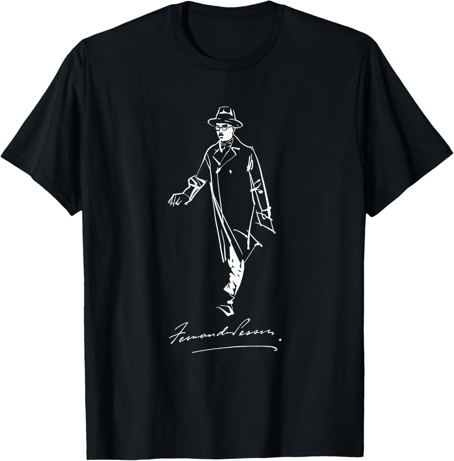 Fernando Pessoa-Portuguese poet,poetry,Portugal T-Shirt - T-Shirt | Black