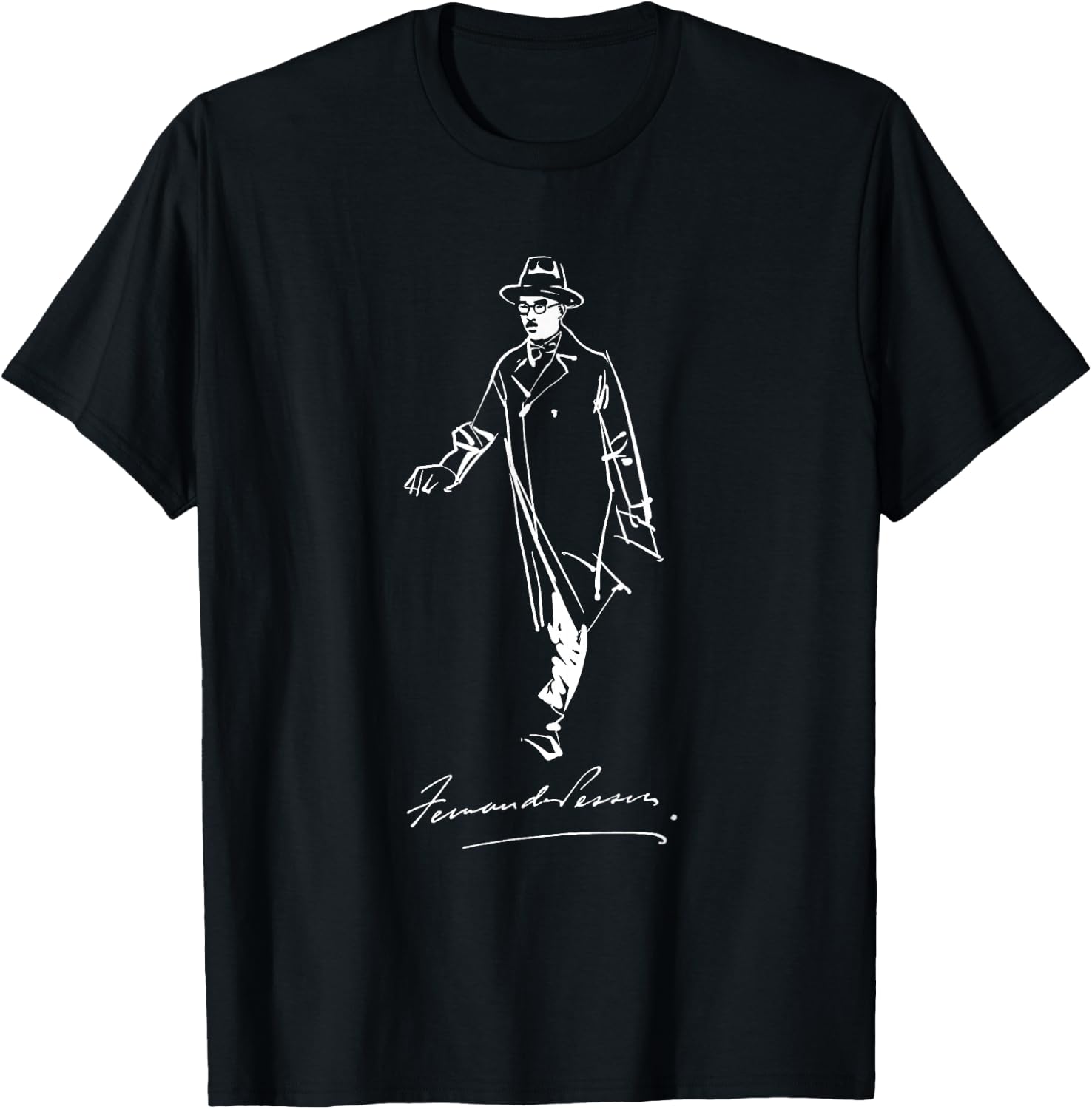 Fernando Pessoa-Portuguese poet,poetry,Portugal T-Shirt - T-Shirt | Black