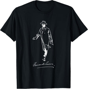Fernando Pessoa-Portuguese poet,poetry,Portugal T-Shirt - T-Shirt | Black
