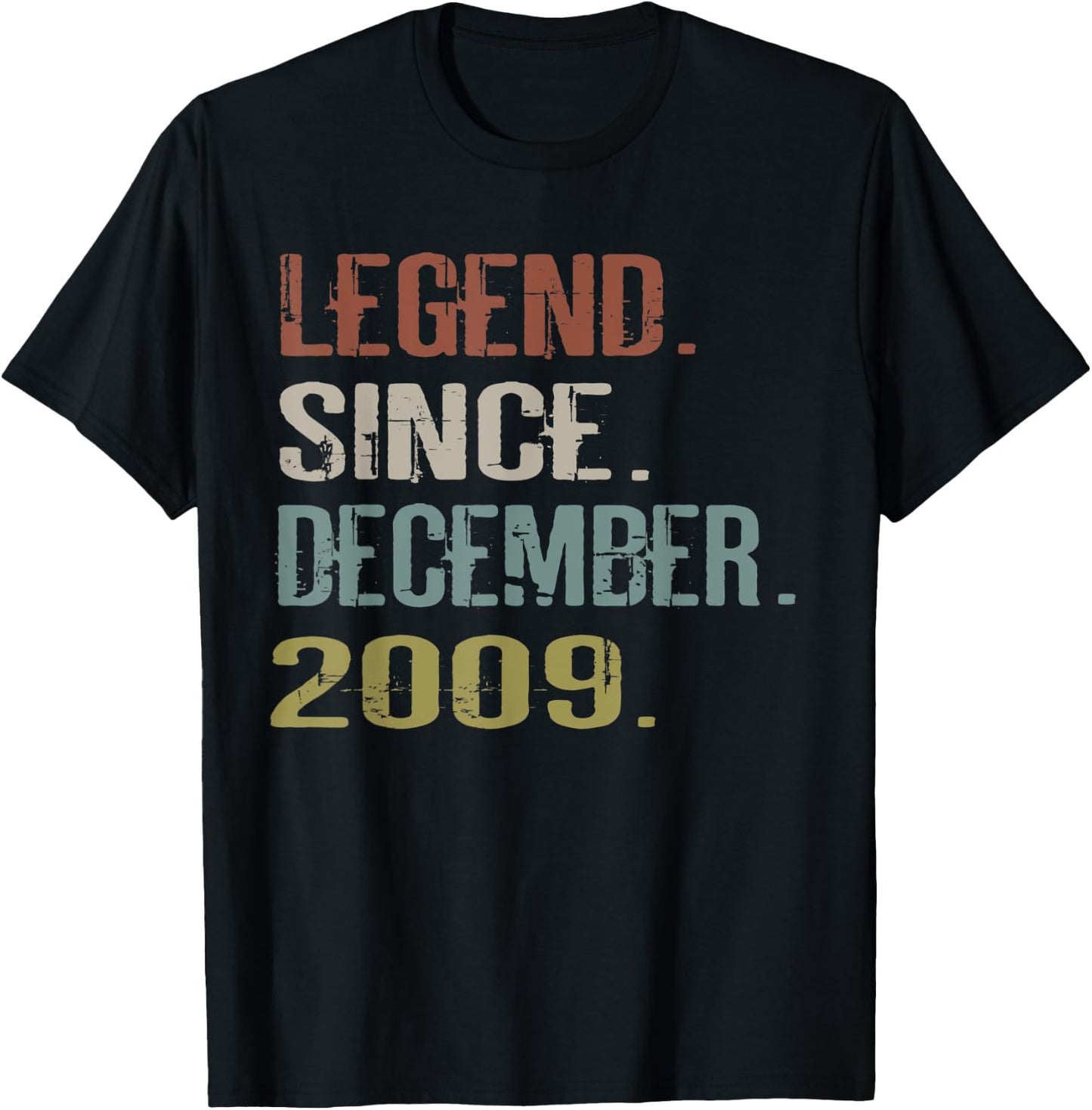 10 years old Shirt Gifts Awesome Since December 2009 T-Shirt - T-Shirt | Black