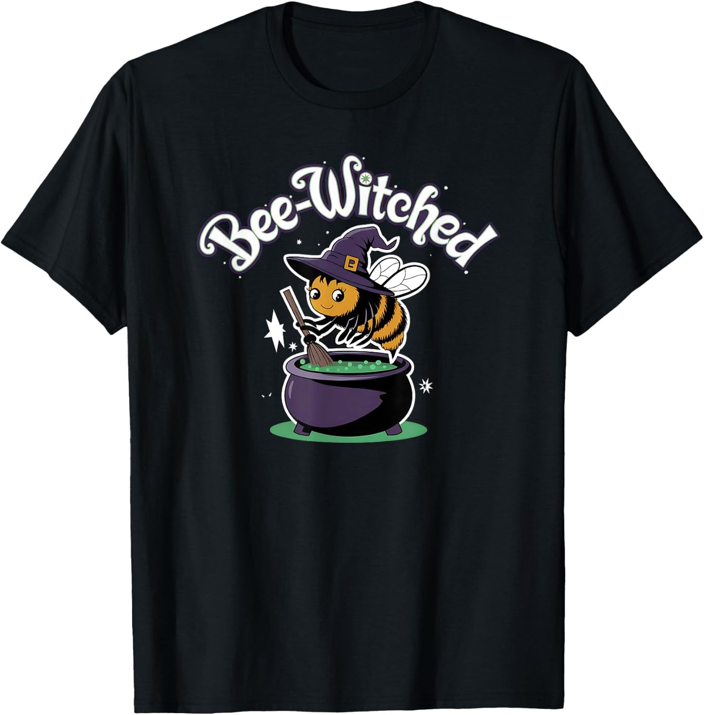 Beekeeper Witch Halloween Bee Witched Scary Be Afraid T-Shirt - T-Shirt | Black