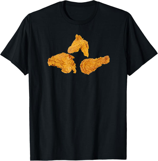 Chicken Wing Costume Halloween Fried Breast Drumsticks Woman T-Shirt - T-Shirt | Black