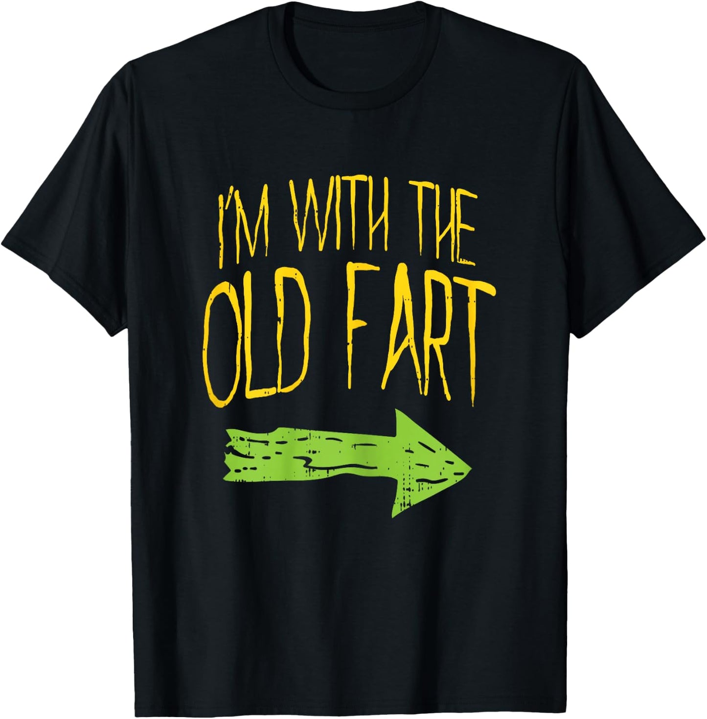 Im With The Old Fart Fun Matching Couples Halloween Costume T-Shirt - T-Shirt | Black
