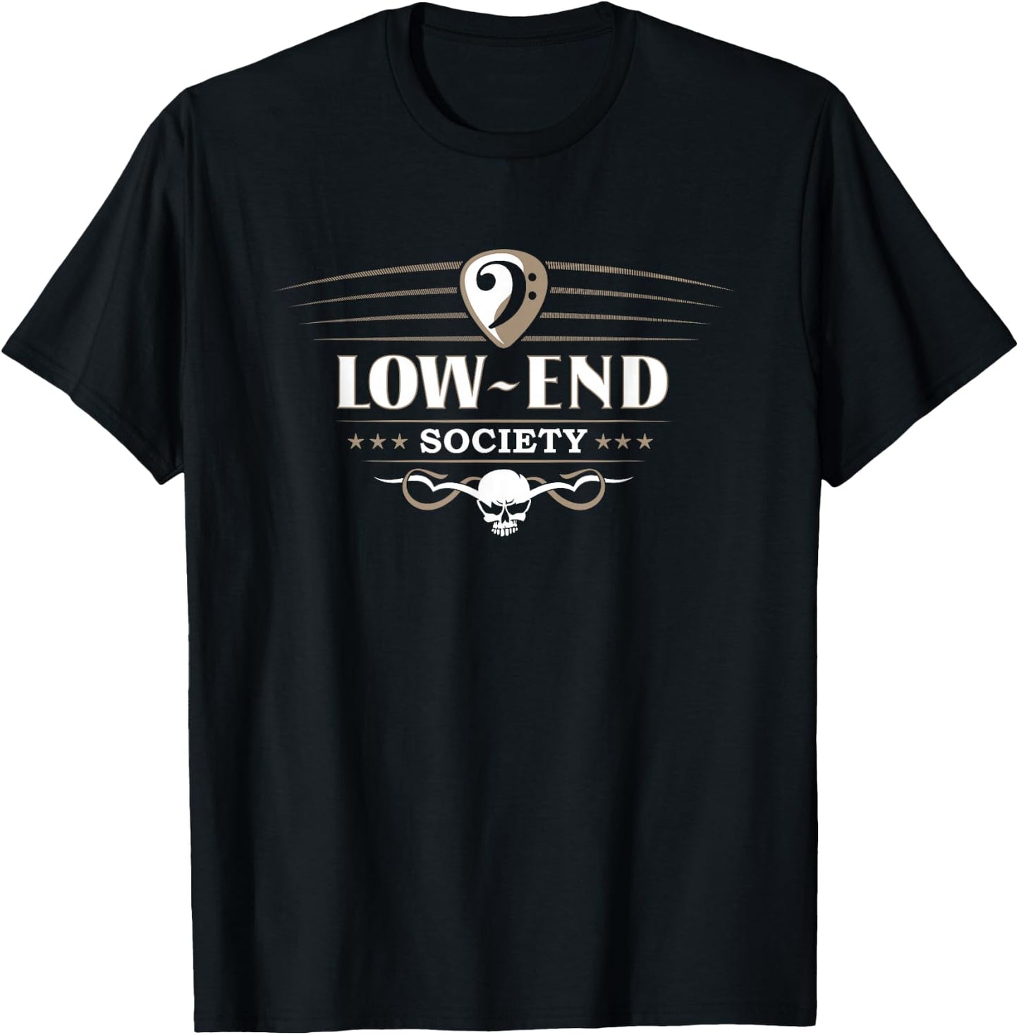 Low End Society Bassist Gift T-Shirt - T-Shirt | Black
