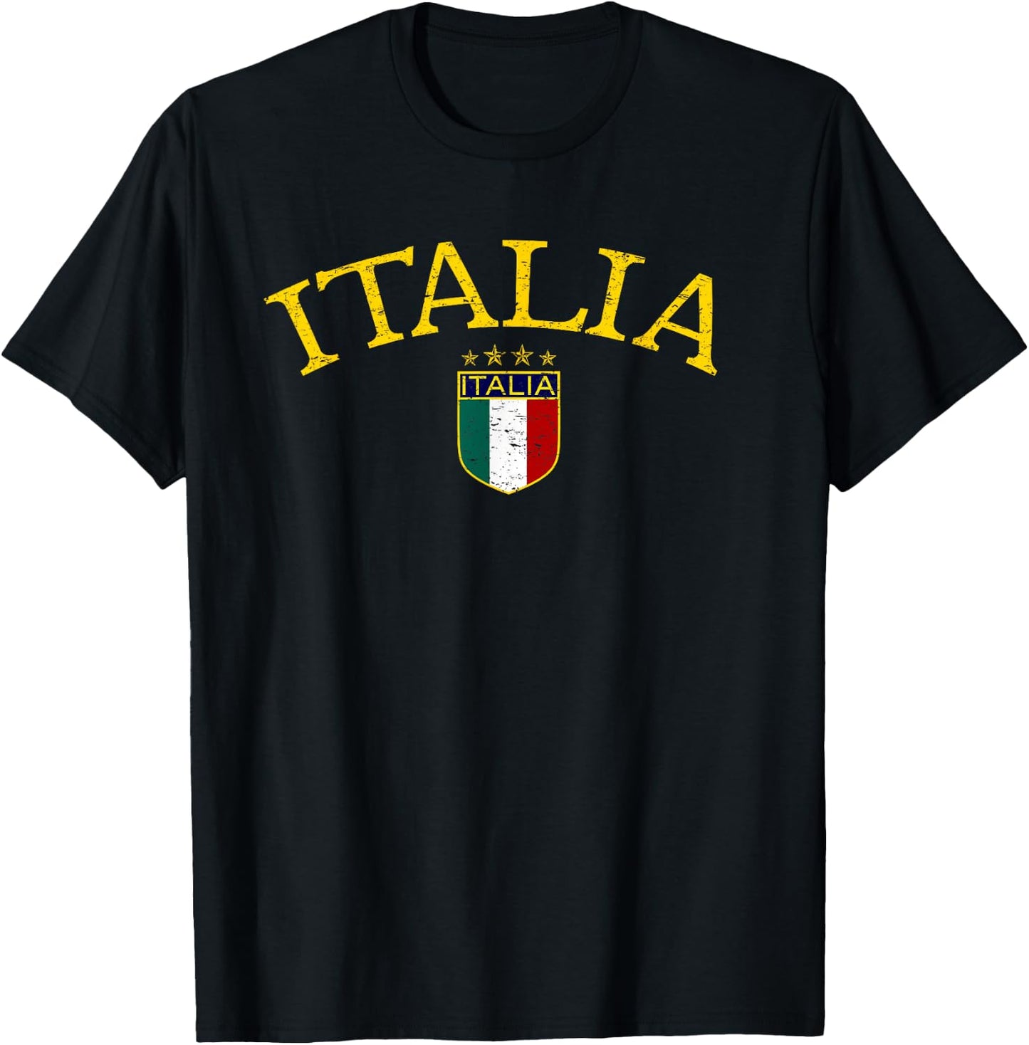 Vintage Italia Soccer T-Shirt - T-Shirt | Black