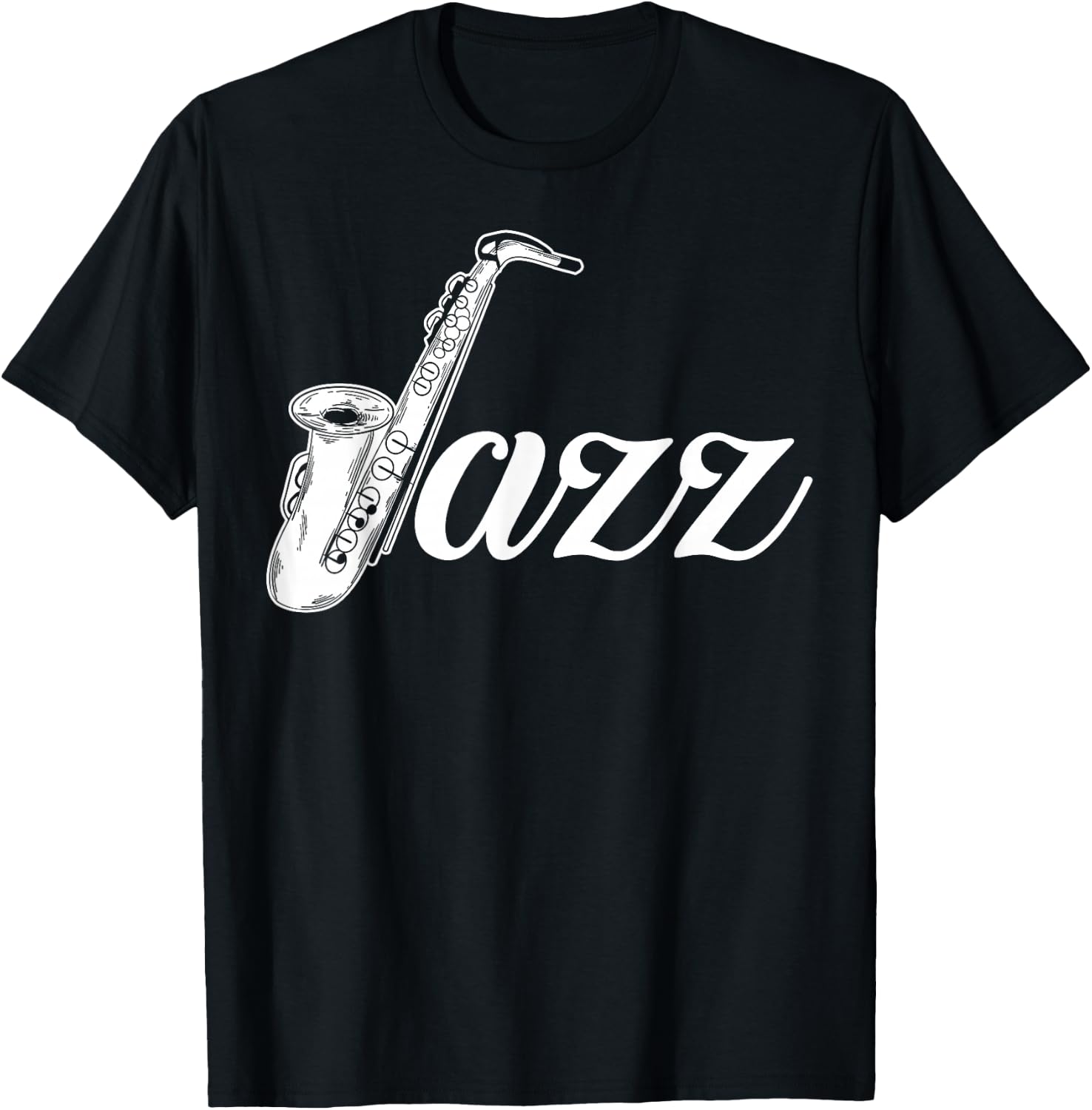 Jazz Saxophone | Cute Instruments Sax Tuba Lovers Gift T-Shirt - T-Shirt | Black