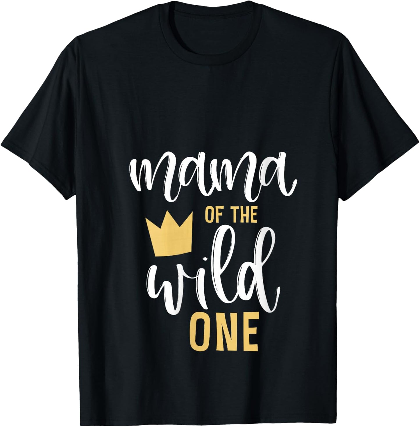 Mama of The Wild One 1st Birthday Matching First Thing Mommy V-Neck T-Shirt - T-Shirt | Black