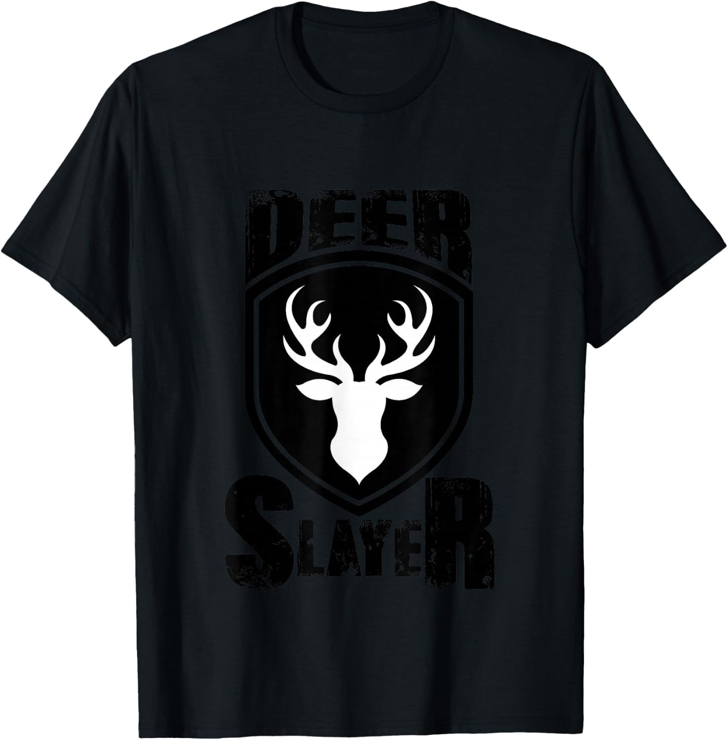Deer Hunter Slayer Hunting Buck Sportsman T shirt T-Shirt - T-Shirt | Black