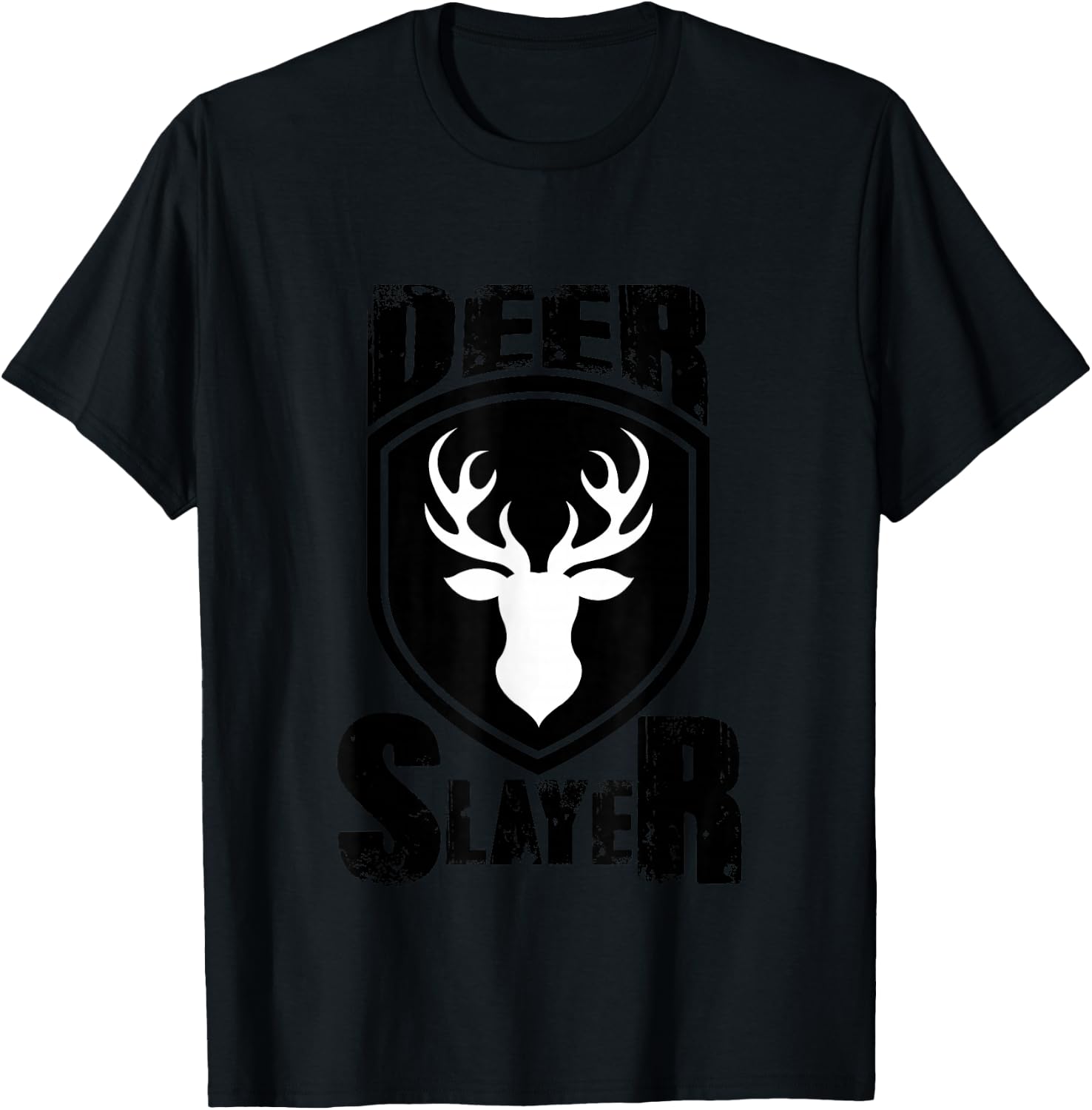 Deer Hunter Slayer Hunting Buck Sportsman T shirt T-Shirt - T-Shirt | Black