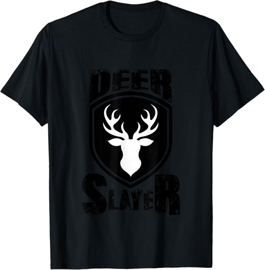 Deer Hunter Slayer Hunting Buck Sportsman T shirt T-Shirt - T-Shirt | Black