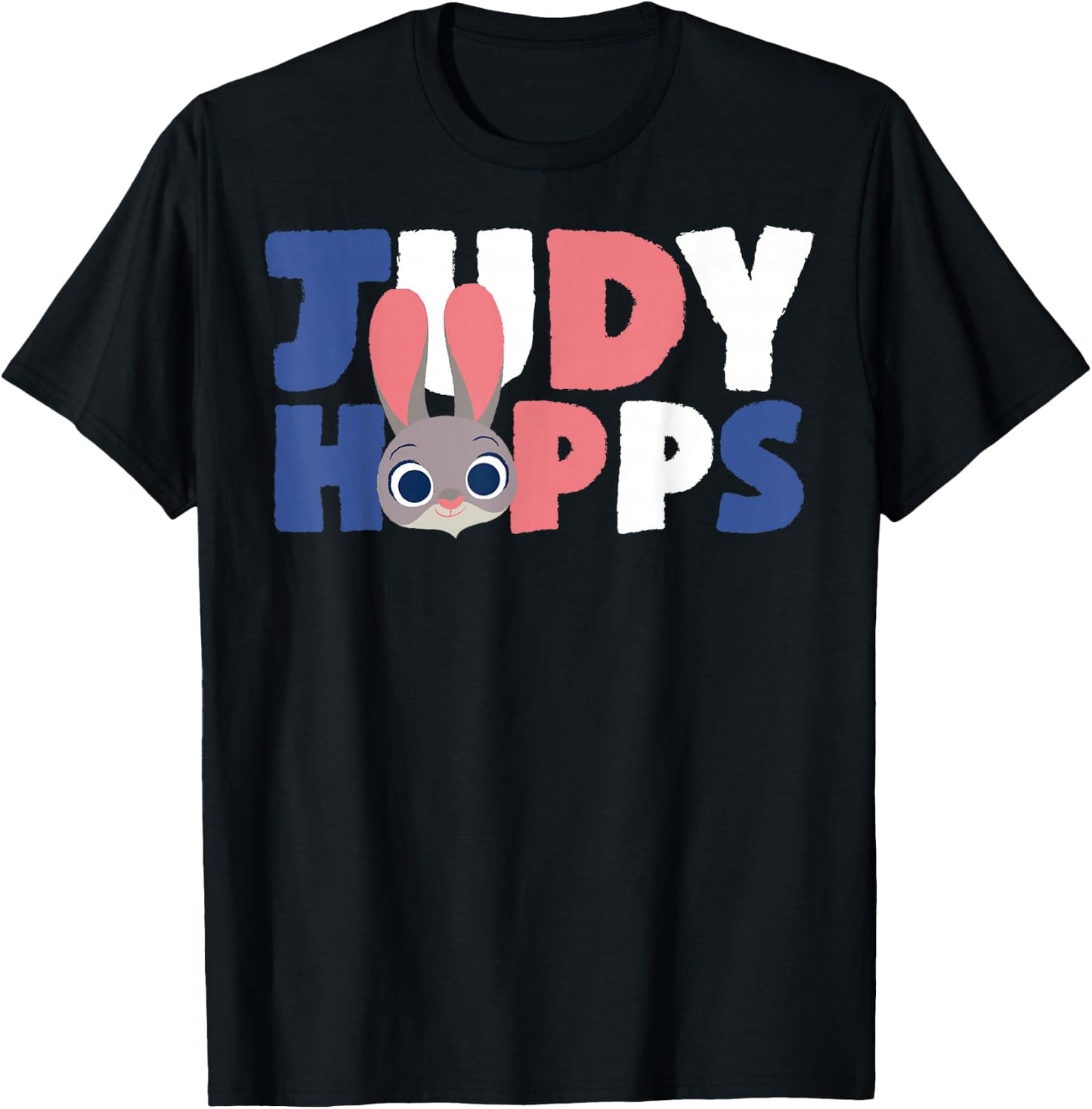 Disney Zootopia Judy Hopps Text Portrait Graphic T-Shirt - T-Shirt | Black