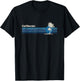 California Vintage 80s Palm Trees Sunset T-Shirt - T-Shirt | Black