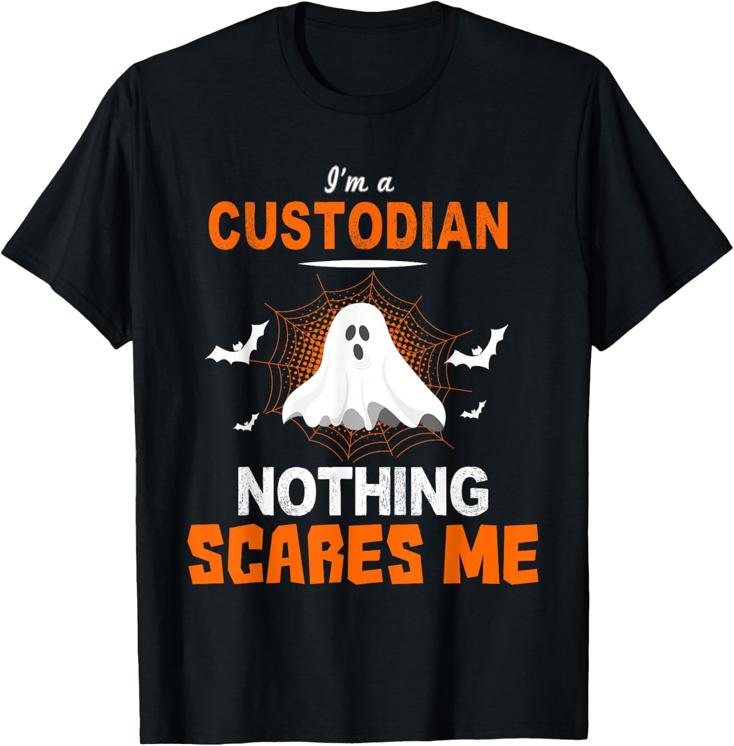 Funny Custodian Shirt Halloween School or Workplace Gift T-Shirt - T-Shirt | Black