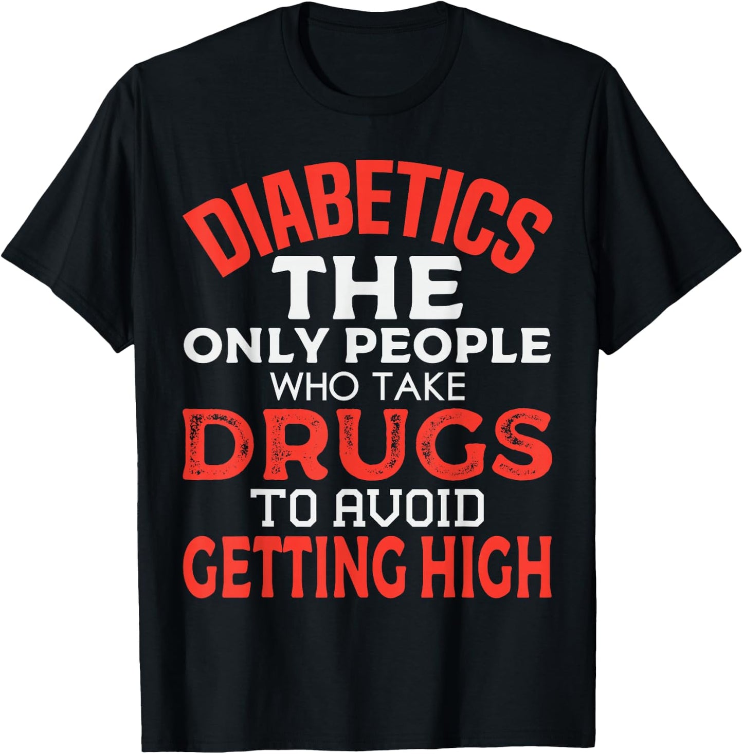 T1D Diabetic Type 1 Diabetes Awareness Men Women Funny T-Shirt - T-Shirt | Black