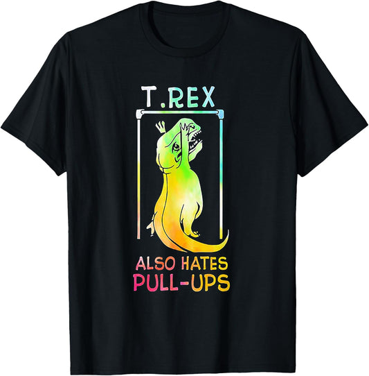 T-rex Also Hates Pull-ups Vintage T-Shirt - T-Shirt | Black