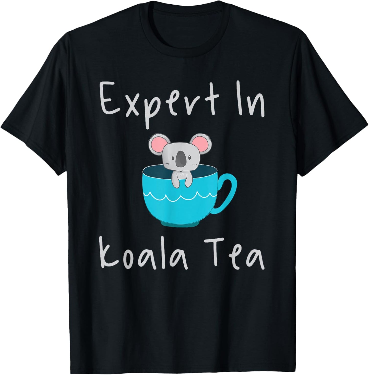 Expert in Koala Tea Pun Quality Control Manager Specialist T-Shirt - T-Shirt | Black