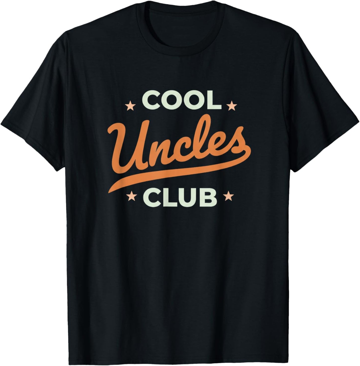 Cool Uncles Club Retro Script Funny Uncle Pride Men T-Shirt - T-Shirt | Black