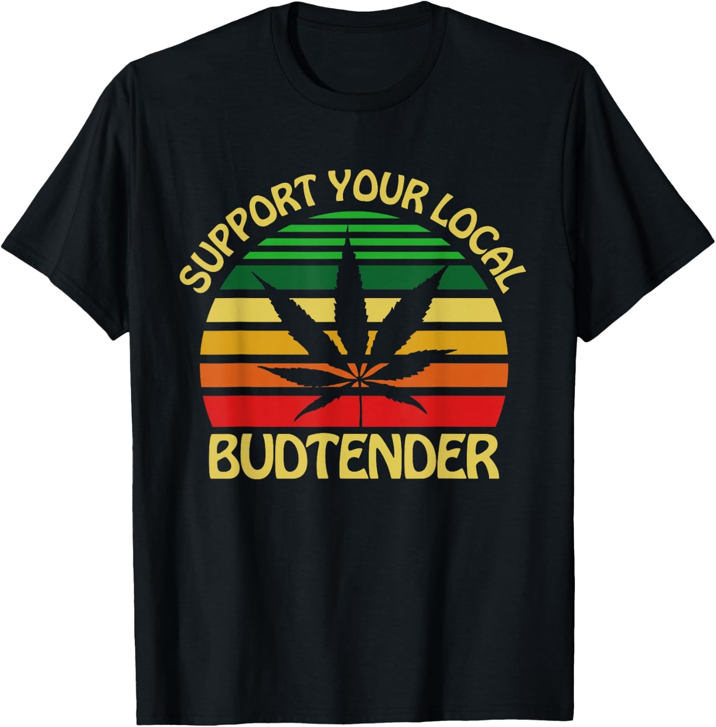Budtender for Cannabis Weed Shop Dispensary Fans T-Shirt - T-Shirt | Black