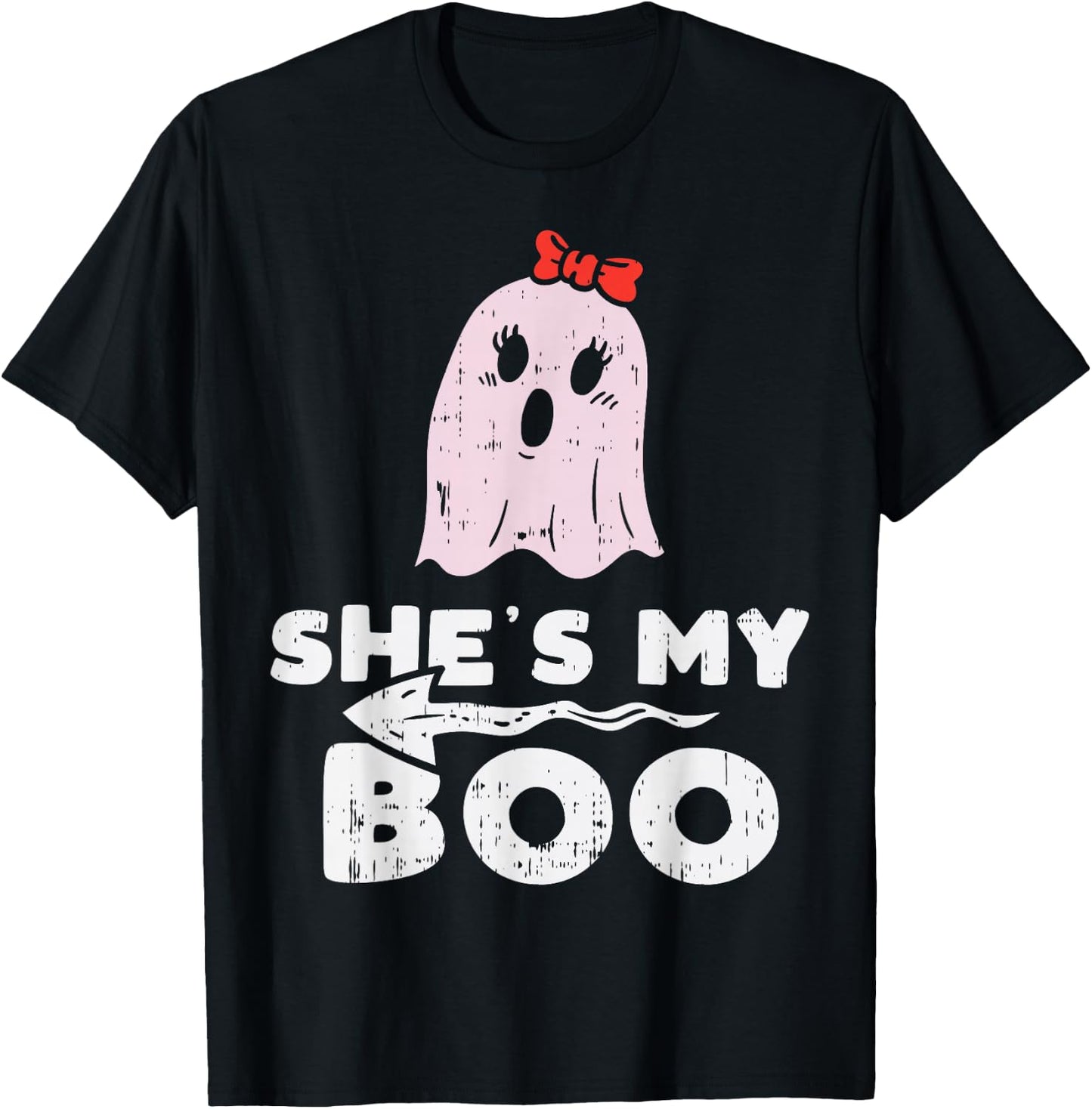 Shes My Boo Cute Matching Couple Halloween Costume Boyfriend T-Shirt - T-Shirt | Black
