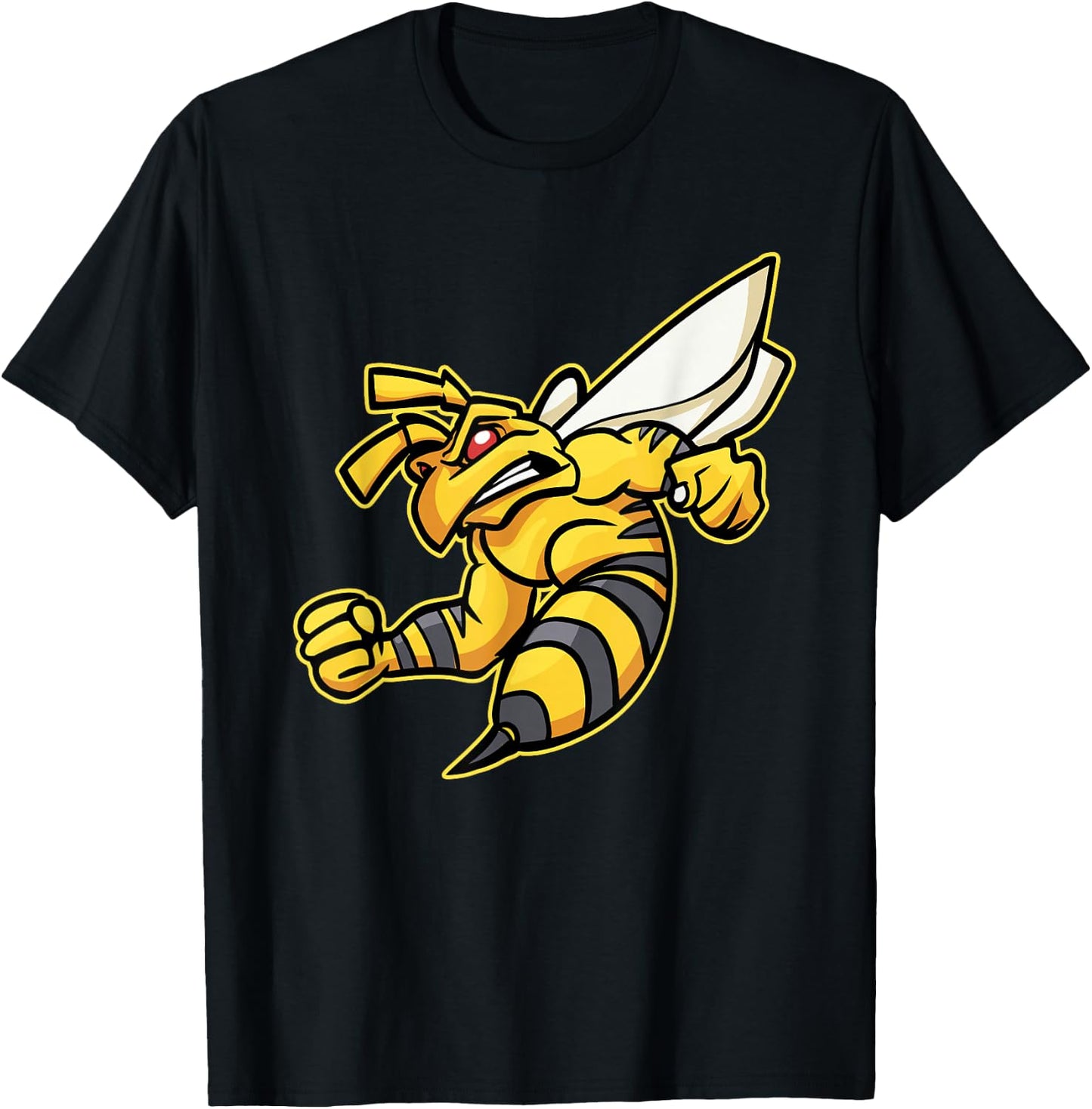 Angry Bee - Beehive Rampage - Beekeeper Logo T-Shirt - T-Shirt | Black