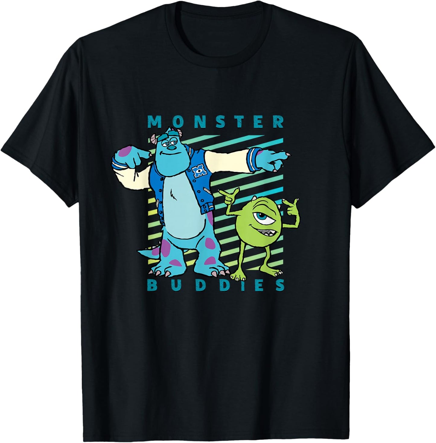 Disney PIXAR Sulley and Mike Wazowski Monster Buddies T-Shirt - T-Shirt | Black