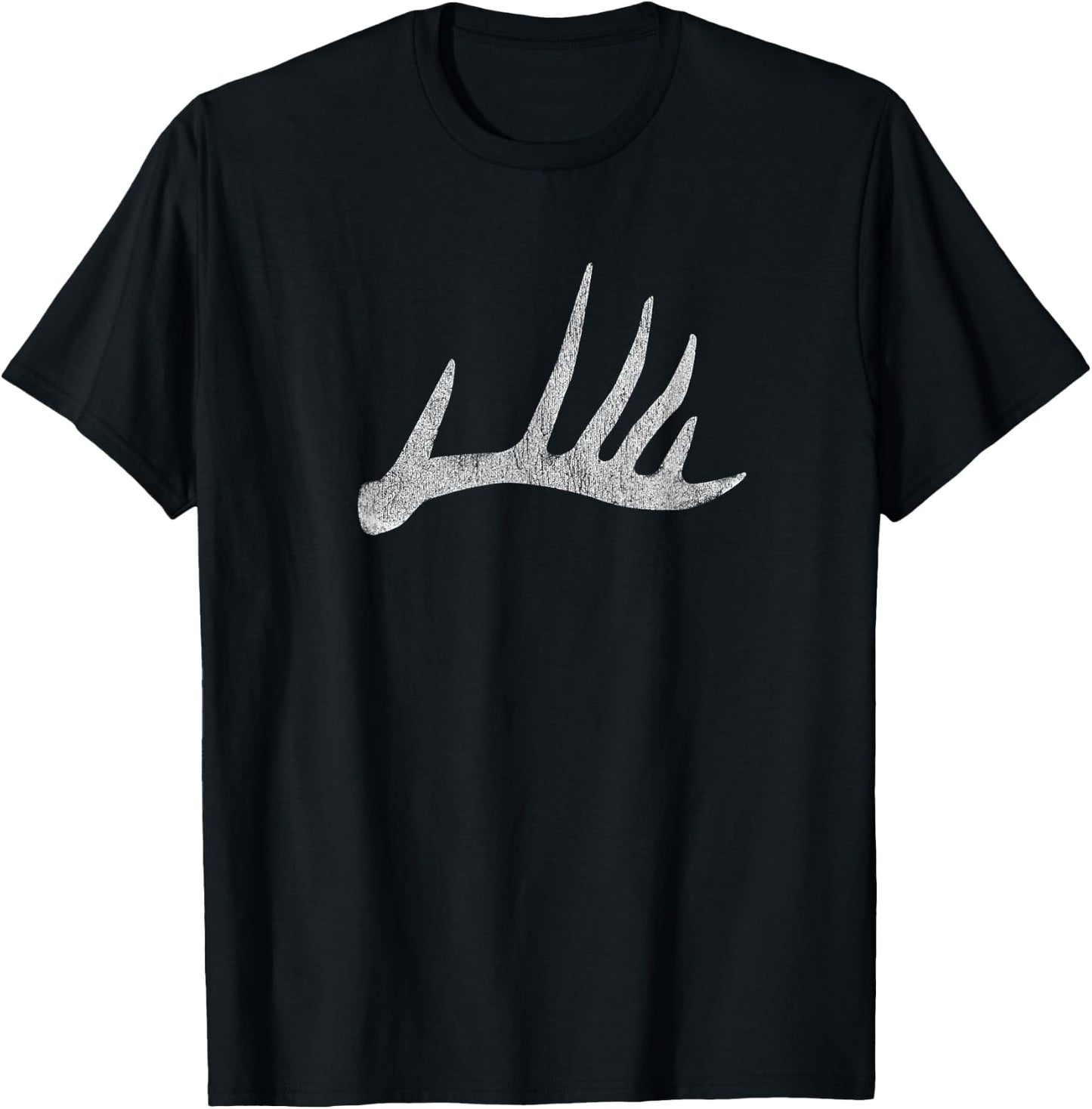Whitetail Deer Antler Shed Rack Hunting Design T-Shirt - T-Shirt | Black